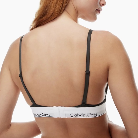 Calvin Klein MODERN COTTON TRIANGLE BRALETTE GREY GUC small - Picture 3 of 6